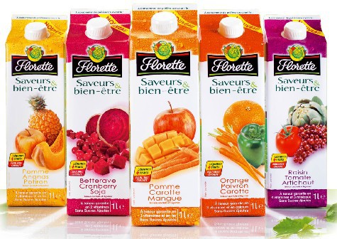 Fruits ou Légumes ? Les deux ! Florette révolutionne les jus frais en créant la gamme « Saveurs & Bien-être ». Fruits ou Légumes ? Les deux ! Florette révolutionne les jus frais en créant la gamme « Saveurs & Bien-être ».
