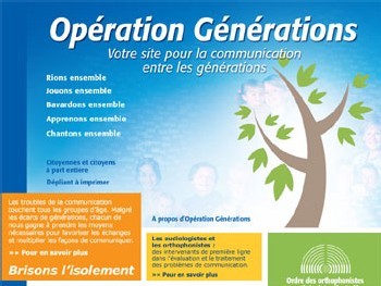 Opération Générations : un site et des outils pour faciliter la communication intergénérationnelle Opération Générations : un site et des outils pour faciliter la communication intergénérationnelle