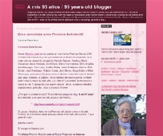 Une Espagnole remporte le prix du meilleur blog en castillan à l’âge de 95 ans Une Espagnole remporte le prix du meilleur blog en castillan à l’âge de 95 ans