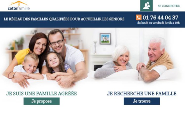Cettefamille.com : plateforme entre famille d'accueil et personne âgée