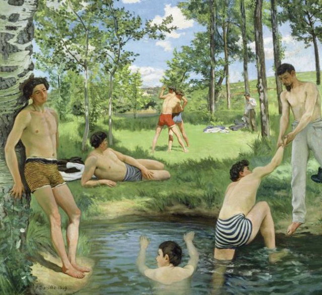 Frédéric Bazille ; Scène d'été 1869 ; Huile sur toile. Cambridge, Massachusetts, Fogg Art Museum © President and Fellows of Harvard College