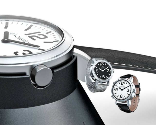 Acustica : montre suisse vibrante et parlante pour les aveugles