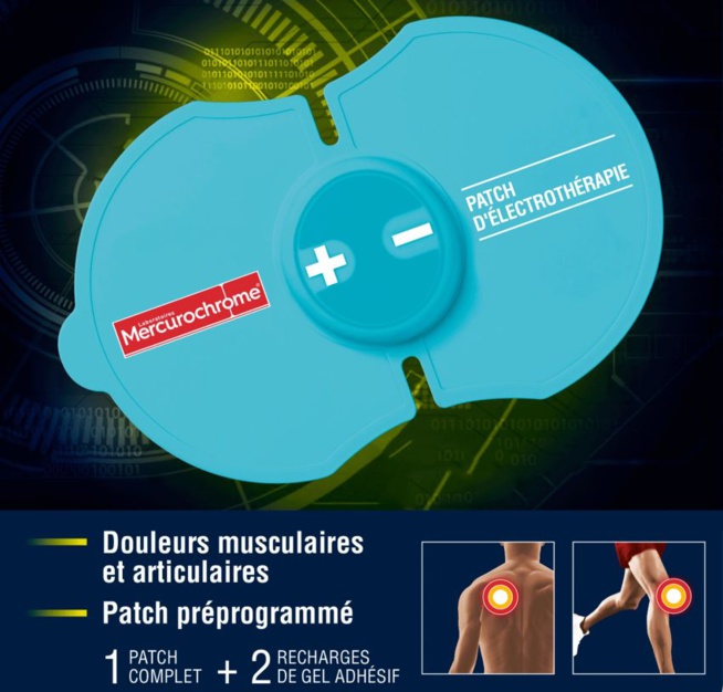 Mercurochrome : un patch d'électrothérapie antidouleurs Mercurochrome : un patch d'électrothérapie antidouleurs