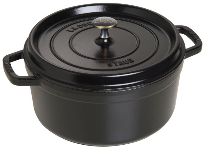 Cocotte Staub noir mat 40 ans