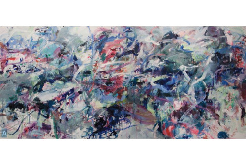 Macha Poynder - Big Summer #2, 2010 (h 140 cm x l 294 cm) - Huile sur toile Macha Poynder - Big Summer #2, 2010 (h 140 cm x l 294 cm) - Huile sur toile