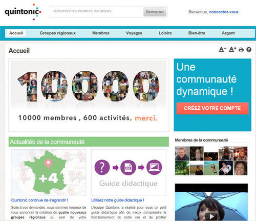 Quintonic.fr : le premier réseau social senior Quintonic.fr : le premier réseau social senior