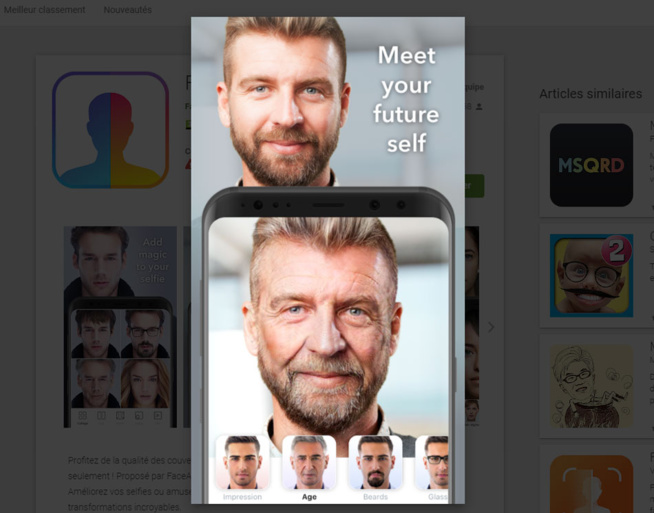 Faceapp, DR