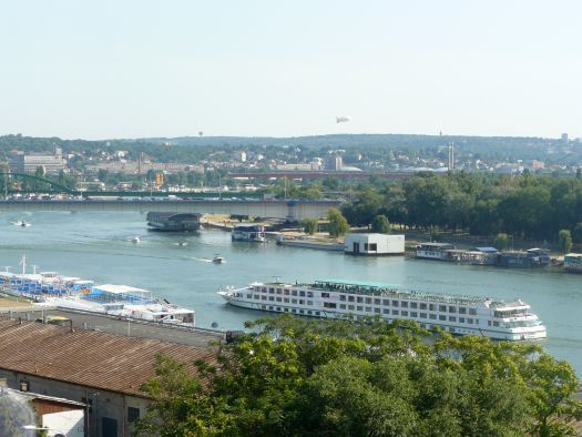 Vue du MS Vilvadi sur la Save à Belgrade