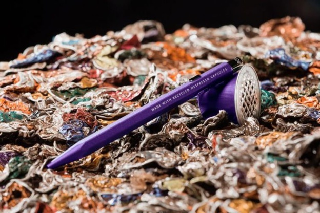 Des stylos Caran d'Ache en capsules Nespresso recyclées