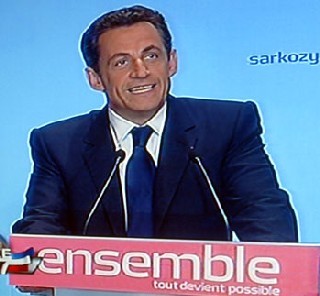 Nicolas Sarkozy sur France 2 le soir de son élection Nicolas Sarkozy sur France 2 le soir de son élection