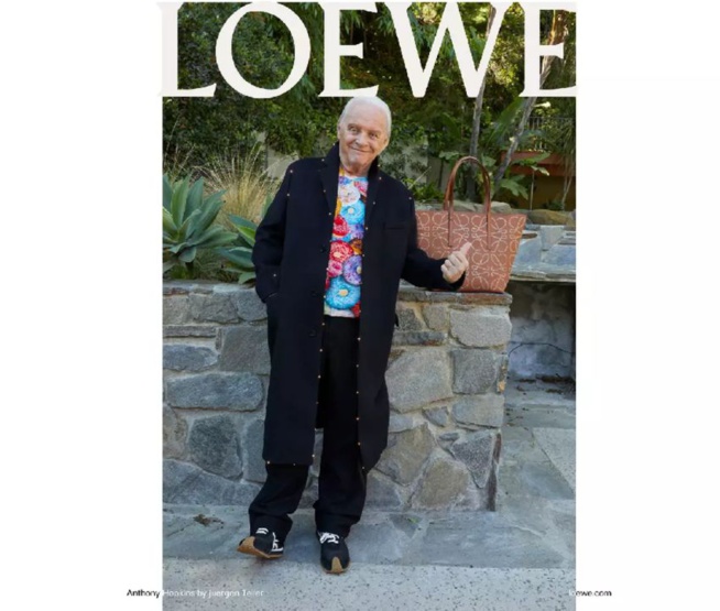 Sir Anthony Hopkins, 84 ans, mannequin pour Loewe