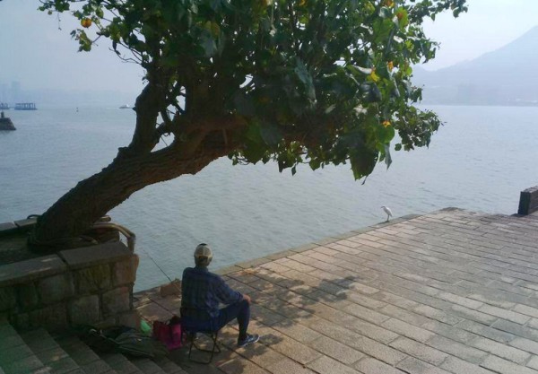 Taiwan, pêcheur dans la banlieue de Taipei