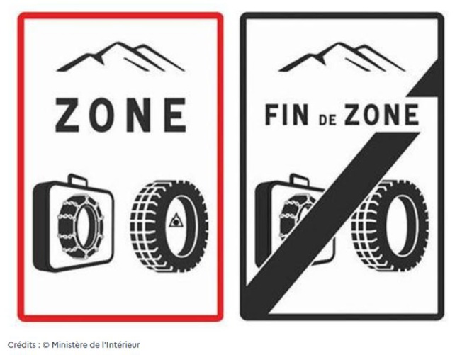 Pneus hiver et chaines : équipement obligatoire en zones montagneuses depuis le 1er novembre dernier Pneus hiver et chaines : équipement obligatoire en zones montagneuses depuis le 1er novembre dernier