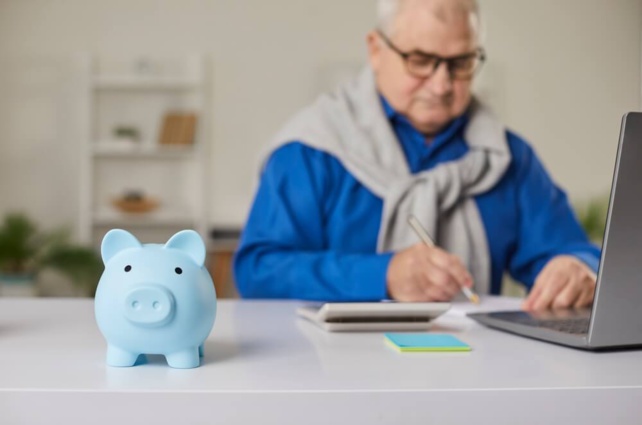 Retraité faisant ses calculs de pensions ©Shutterstock