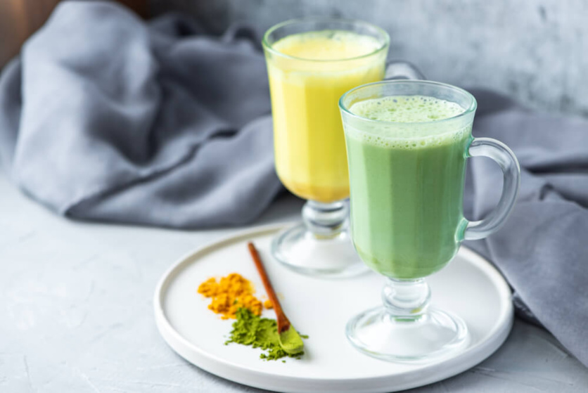 Boisson à base de matcha et Golden Milk ©Shutterstock Boisson à base de matcha et Golden Milk ©Shutterstock