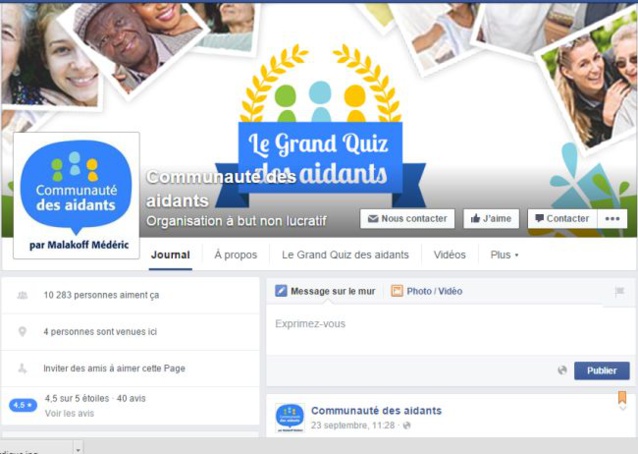 Facebook : lancement de la Communauté des Aidants