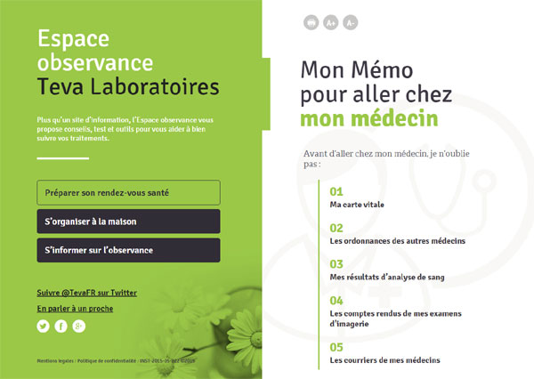 Espace Observance : un site pour un meilleur suivi des traitements Espace Observance : un site pour un meilleur suivi des traitements