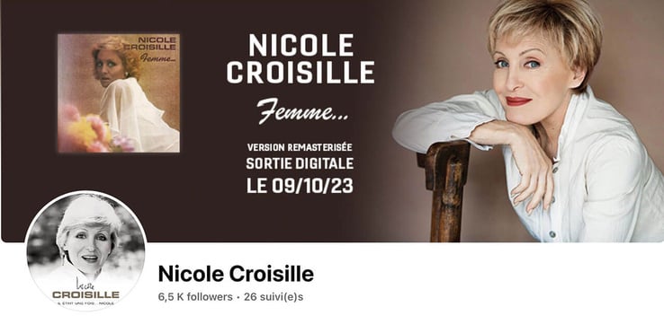 Page Facebook officielle de Nicole Croisille Page Facebook officielle de Nicole Croisille