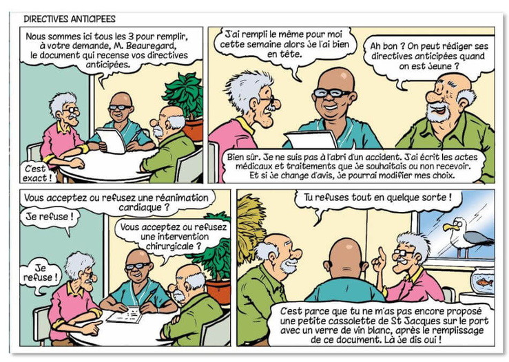 Découvrez la BD des droits de la personne en fin de vie Découvrez la BD des droits de la personne en fin de vie