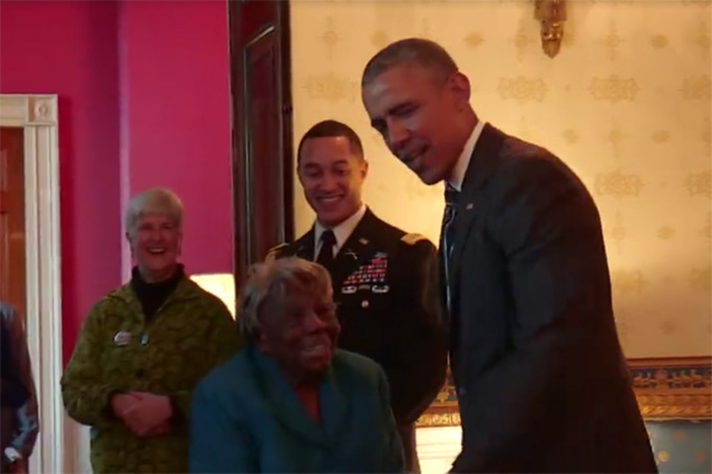 Maison-Blanche : quand une centenaire rencontre Barack Obama !