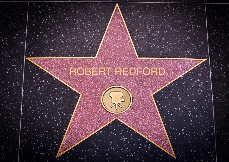 L'étoile consacrant Robert Redford sur le Walk of Fame d'Hollywood © Elliott Cowand Jr/Shutterstock