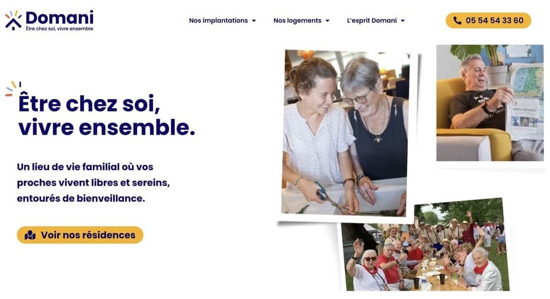 Capture écran du site internet de Domani © Domani Capture écran du site internet de Domani © Domani