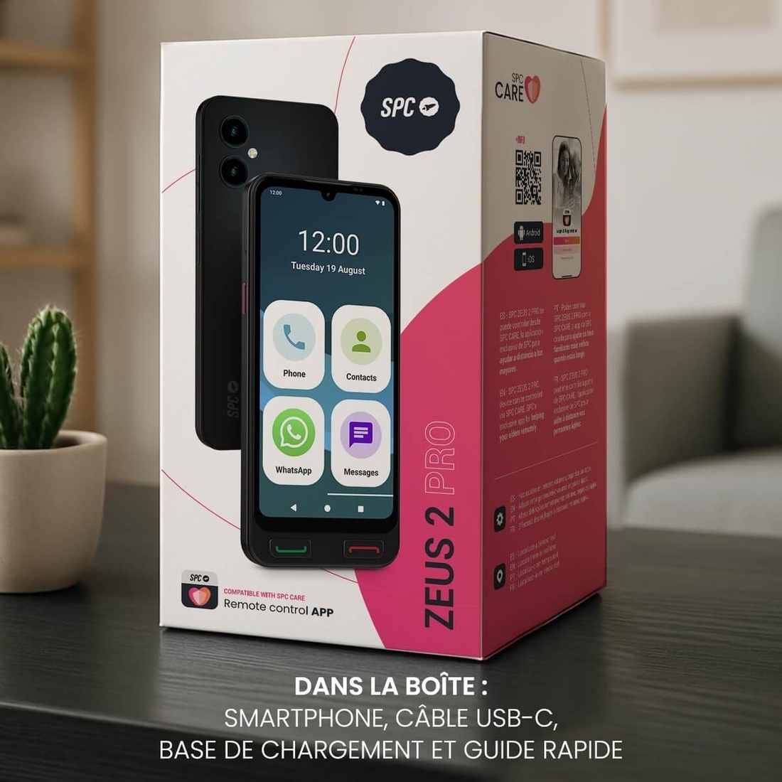 Le  SPC Zeus 2 Pro - Smartphone pour Seniors © SPC