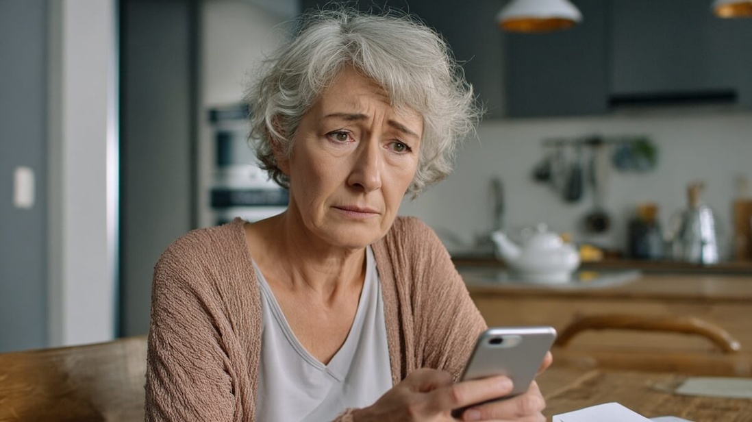 Une retraitée découvre avec inquiétude le montant de sa pension Agirc-Arrco sur son relevé bancaire © SeniorActu