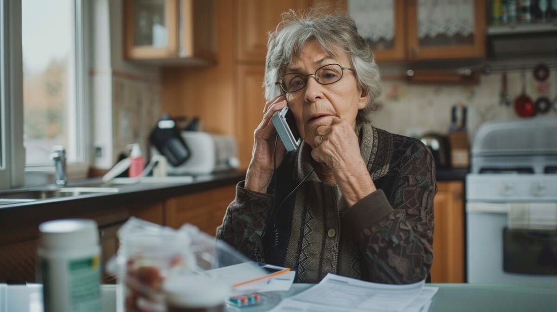 Senior au téléphone cherchant une solution médicale pendant la grève des médecins © SeniorActu Senior au téléphone cherchant une solution médicale pendant la grève des médecins © SeniorActu