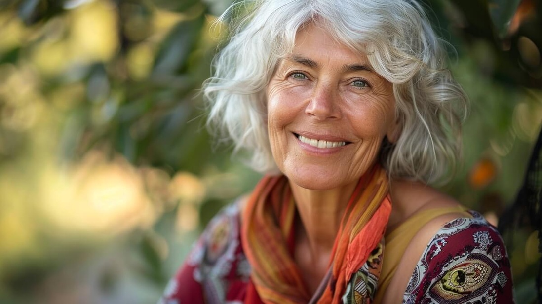 Femme senior épanouie illustrant la longévité en bonne santé © SeniorActu Femme senior épanouie illustrant la longévité en bonne santé © SeniorActu
