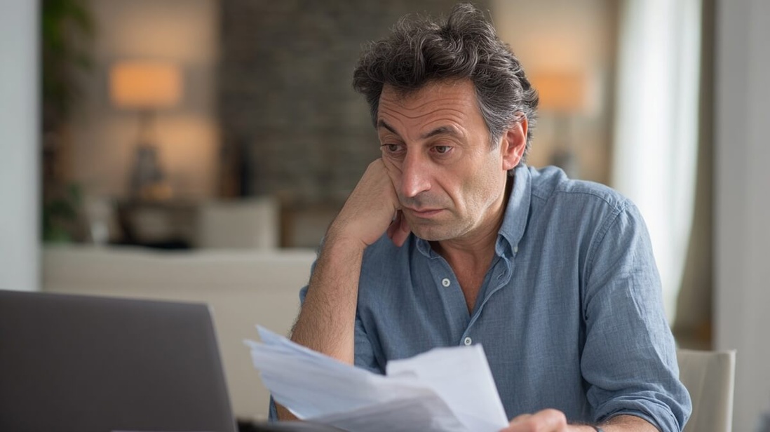 Un senior examine un document fiscal avec inquiétude © SeniorActu