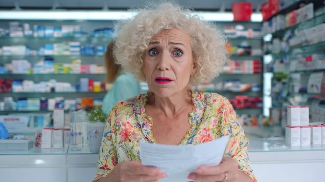 Une patiente senior examine son ordonnance avec inquiétude © SeniorActu