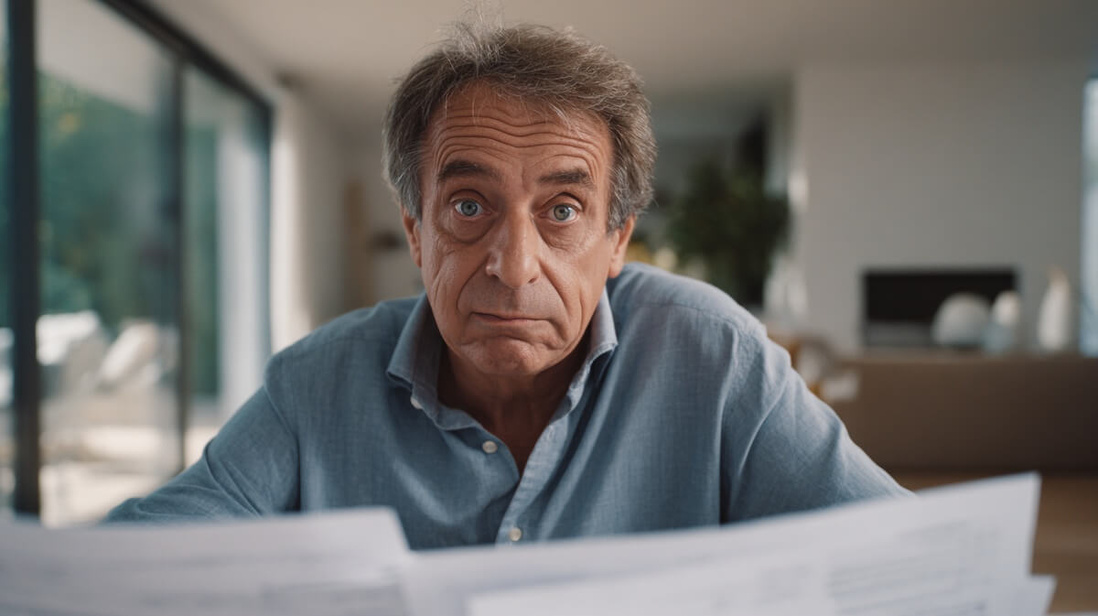 Un senior examine ses documents de demande de retraite avec inquiétude © SeniorActu