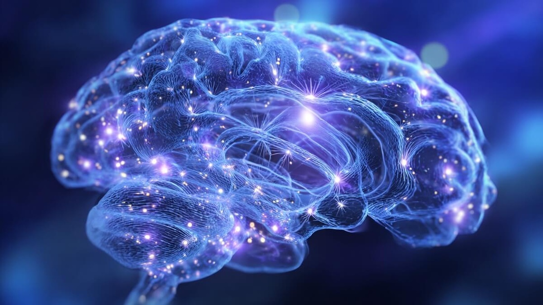 Illustration scientifique d'un cerveau et de protéines liées à la maladie d'Alzheimer © SeniorActu Illustration scientifique d'un cerveau et de protéines liées à la maladie d'Alzheimer © SeniorActu