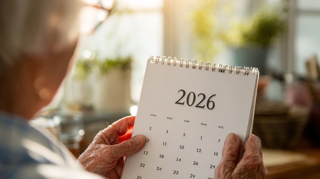 Retraitée CNRACL consultant le calendrier des versements de sa pension 2026 © SeniorActu Retraitée CNRACL consultant le calendrier des versements de sa pension 2026 © SeniorActu
