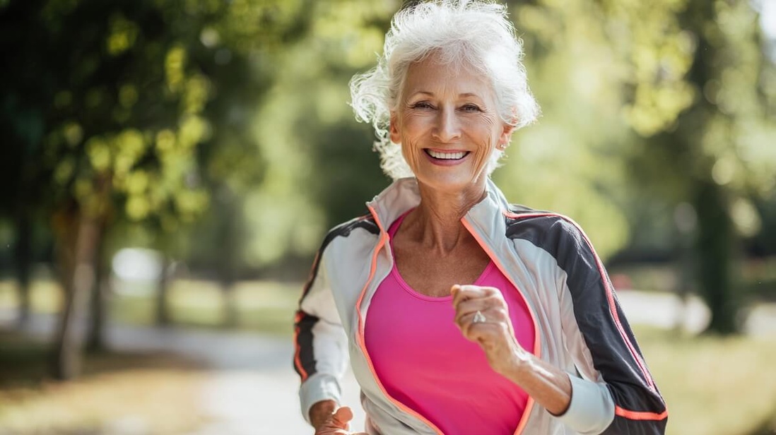 Femme senior pratiquant le jogging pour rester en forme © SeniorActu