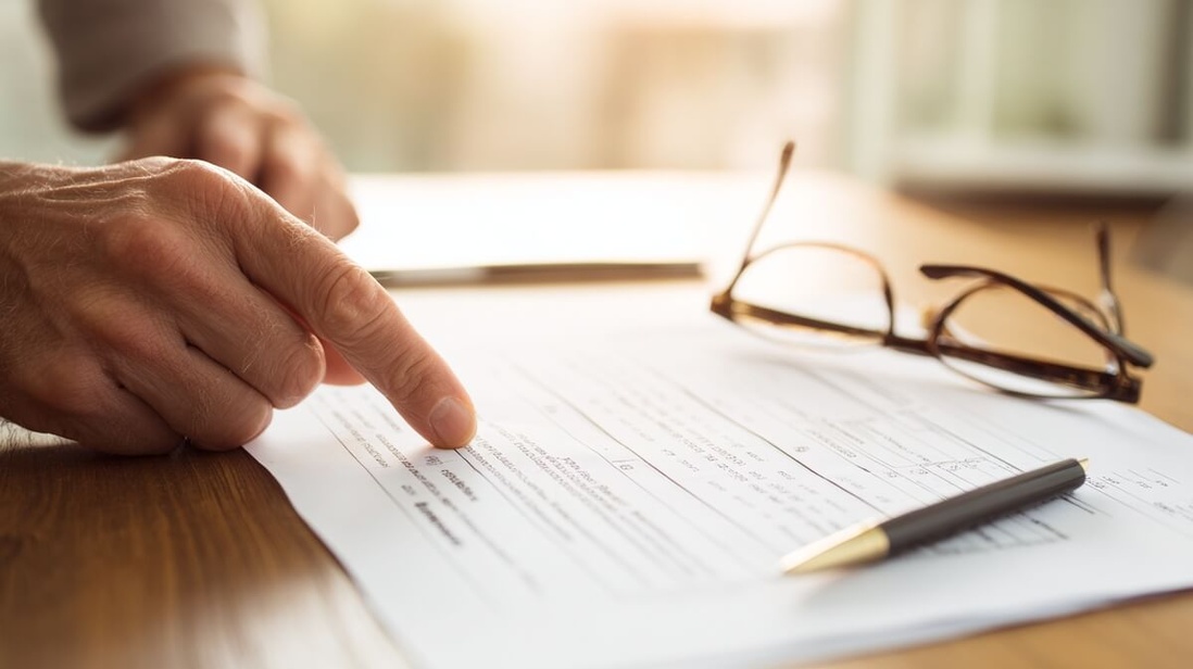 Senior faisant le point de son relevé de carrière retraite avec trimestres validés et cotisés © SeniorActu