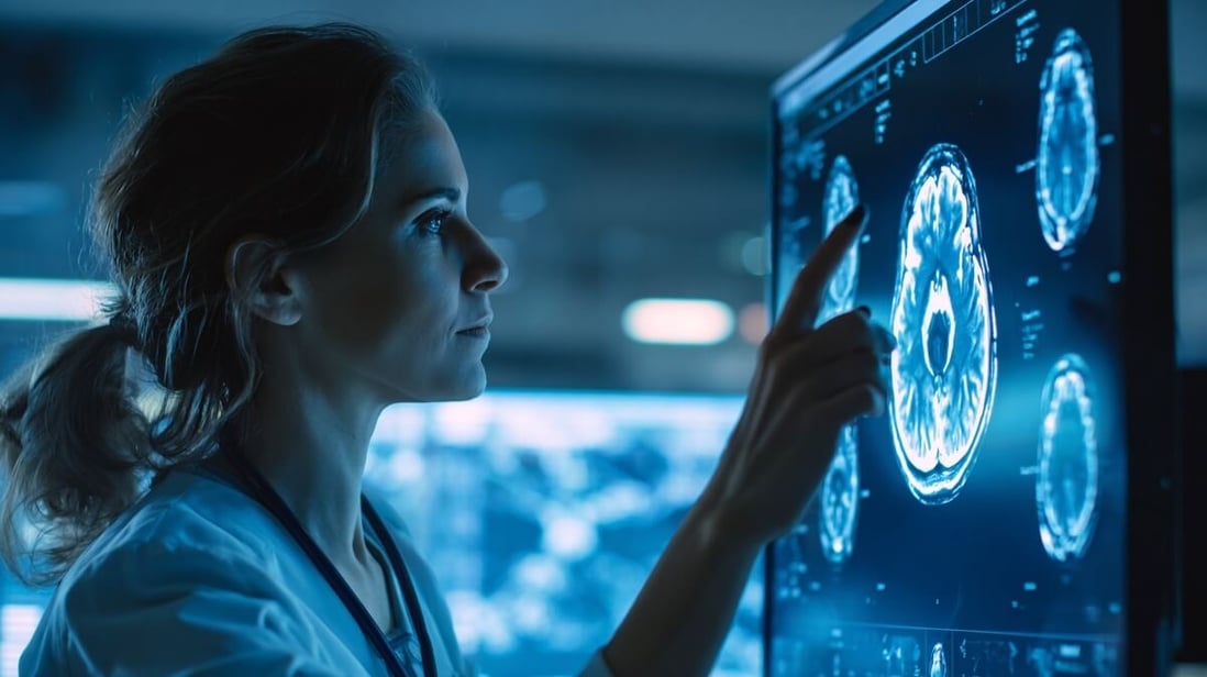 IRM cérébrale montrant les zones du cerveau affectées par la ménopause © SeniorActu IRM cérébrale montrant les zones du cerveau affectées par la ménopause © SeniorActu