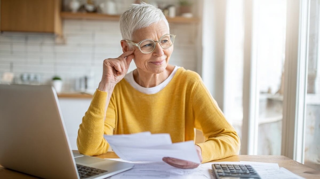 Alt : Une senior découvre sa nouvelle date de départ à la retraite sur le simulateur en ligne © SeniorActu