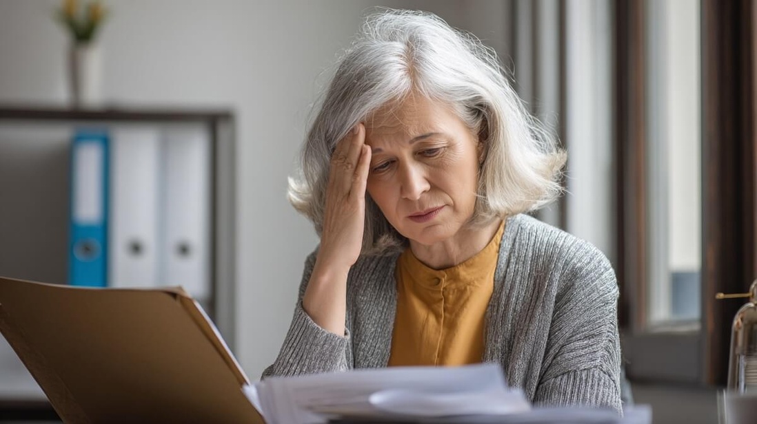 Femme senior consultant des documents juridiques dans un cabinet d'avocat  © SeniorActu