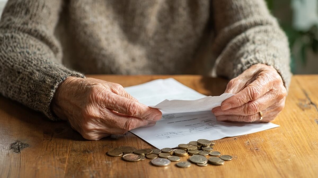 Personne âgée tenant son relevé de pension confirmant un faible augmentation © SeniorActu Personne âgée tenant son relevé de pension confirmant un faible augmentation © SeniorActu