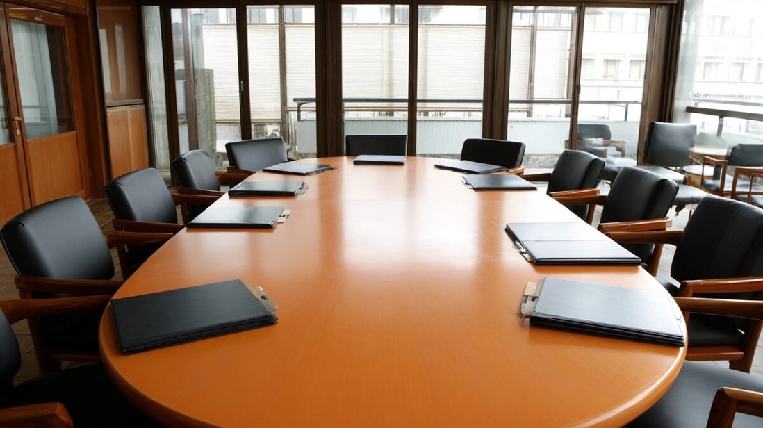 Salle de réunion vide, symbolisant l'échec des négociations entre partenaires sociaux © SeniorActu