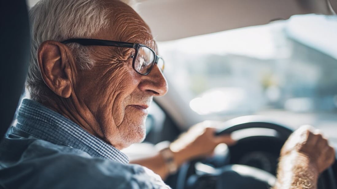 Senior au volant de sa voiture © SeniorActu Senior au volant de sa voiture © SeniorActu