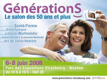 Générations, un nouveau salon senior à Strasbourg du 6 au 8 juin prochains Générations, un nouveau salon senior à Strasbourg du 6 au 8 juin prochains