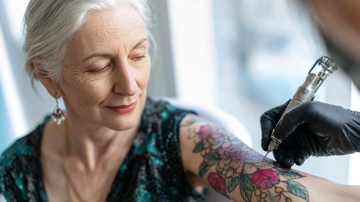 Le tatouage tardif après 60 ans : comprendre ce que ce geste cherche à dire sur le rapport au corps et au temps