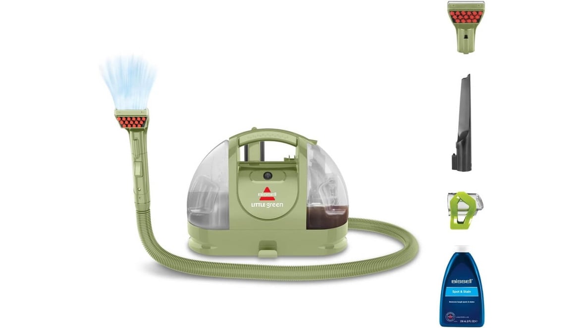 BISSELL Little Green, Shampouineuse Canapé, Moteur Puissant de 340W, Design Compact, Idéal pour Taches & Saletés Quotidiennes © Bissel BISSELL Little Green, Shampouineuse Canapé, Moteur Puissant de 340W, Design Compact, Idéal pour Taches & Saletés Quotidiennes © Bissel