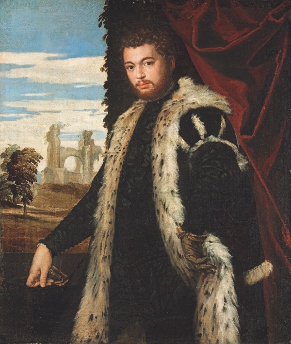 Véronèse. Jeune homme vêtu de fourrure Lynx (1551-53). Huile sur toile, 120 × 102 cm, Szépmûvészeti Muzeum de Budapest. DR