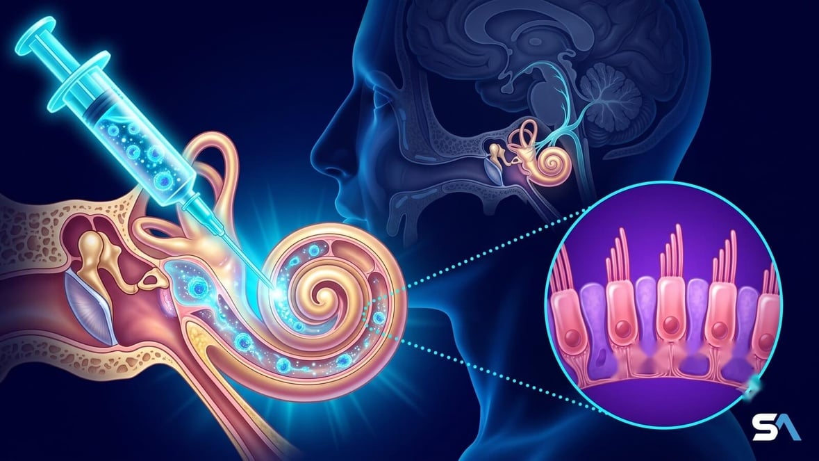 Une cochlée en coupe avec un grossissement des cellules ciliées Une cochlée en coupe avec un grossissement des cellules ciliées