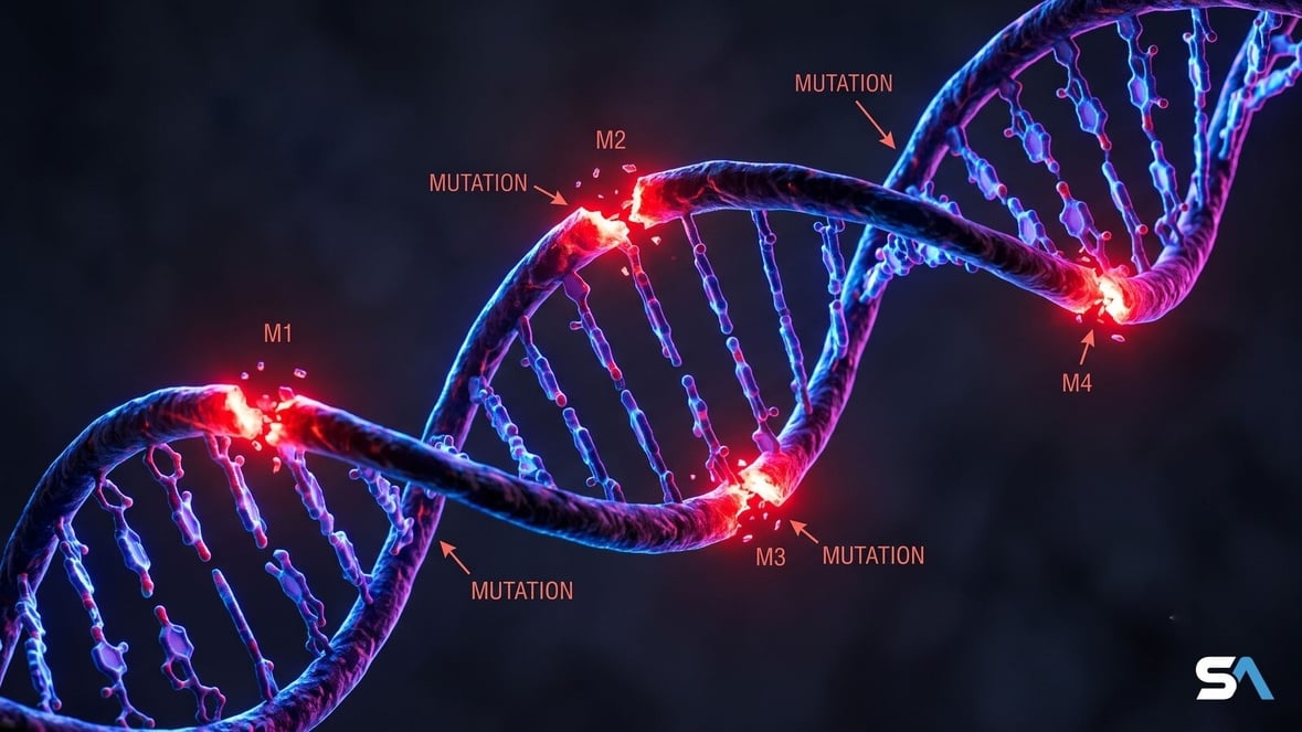 Un brin d'ADN aux mutations lumineuses Un brin d'ADN aux mutations lumineuses