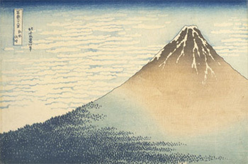 Trente-six vues du Mont Fuji : Hokusai AA 380 Copyright musée Guimet / Thierry Ollivier